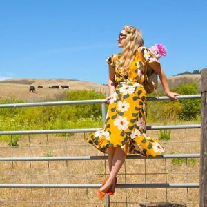 Eva Franco Ikebana floral skirt